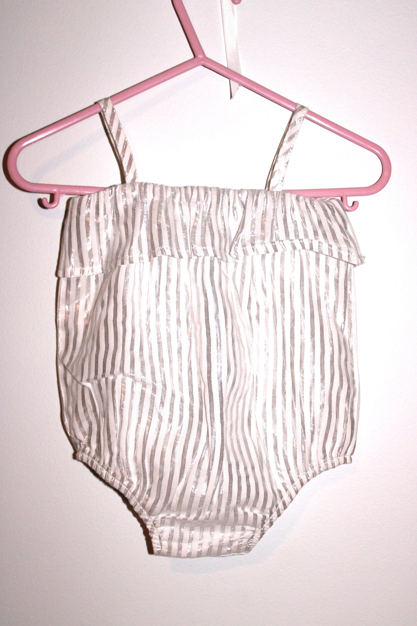 Dymples Metallic stripe baby's romper