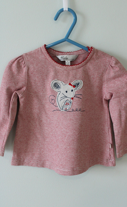 Bebe Mouse appliqued T-shirt