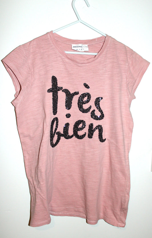 Decjuba rose pink "tres bien" T-shirt