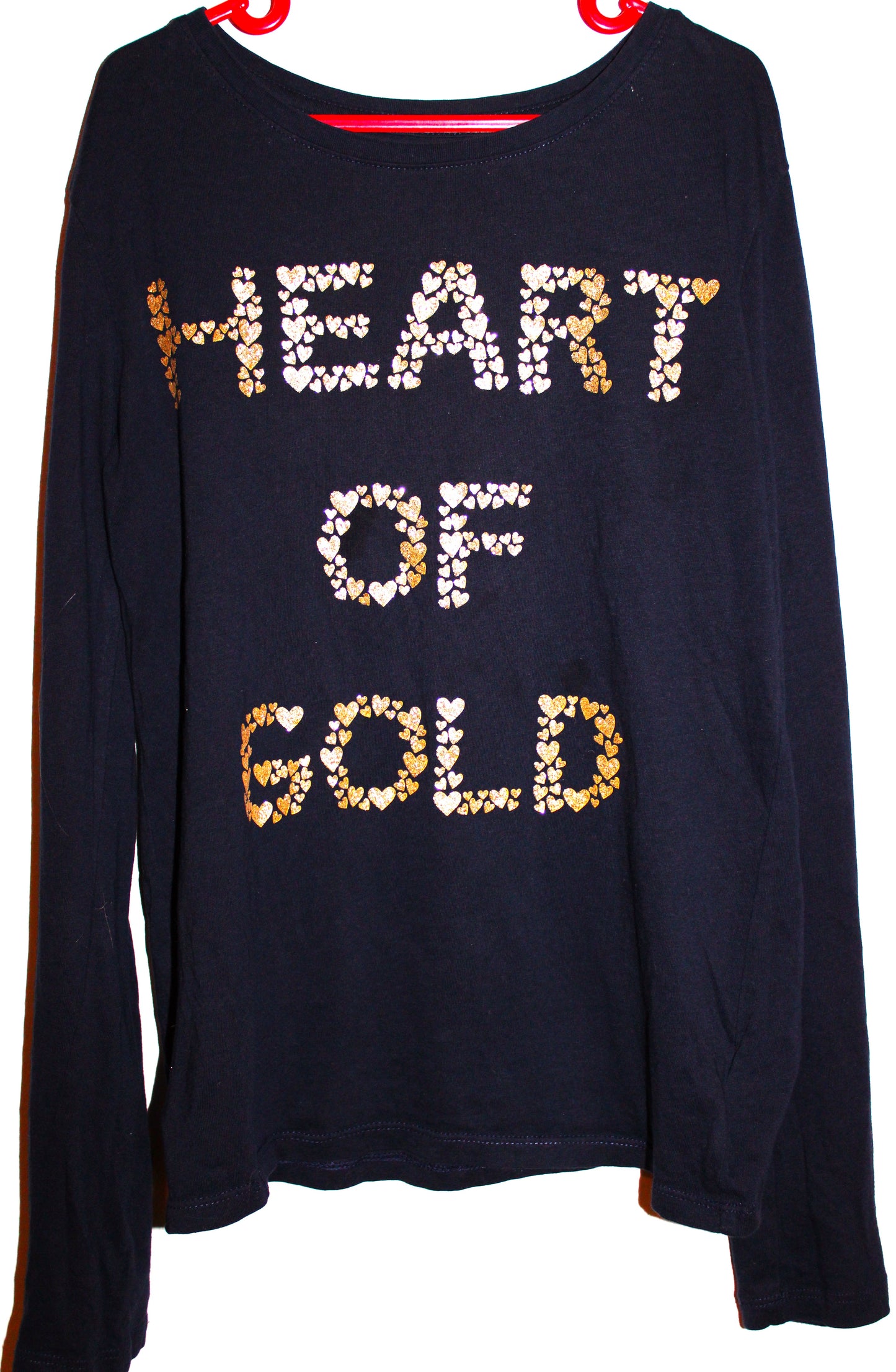 Gap navy "heart of gold" T-shirt