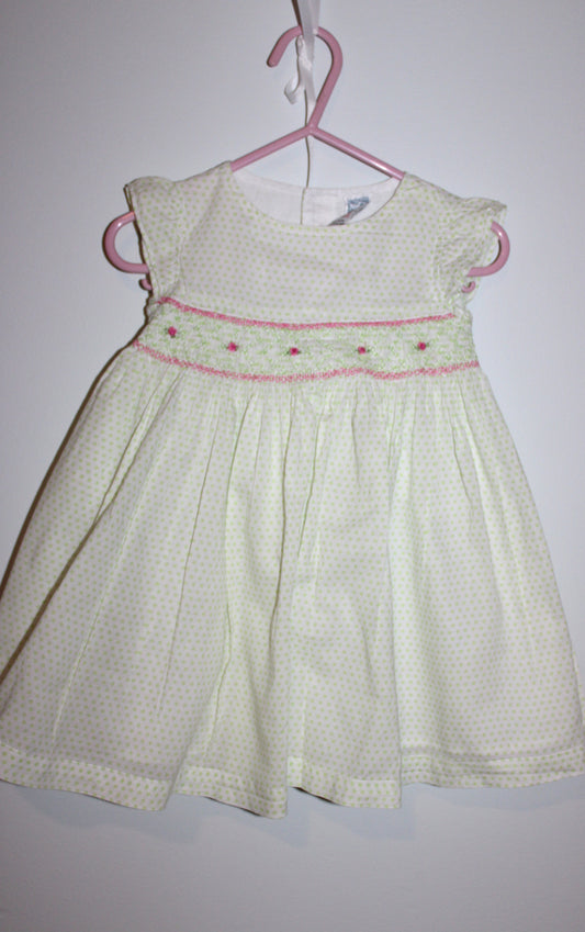 M&co Green hailspot Smocked Dress