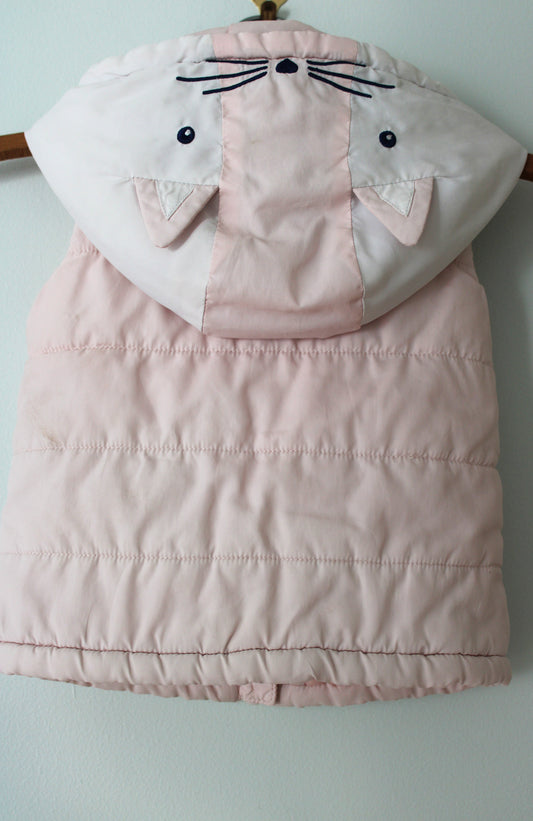 Kitten padded pink Hooded Vest