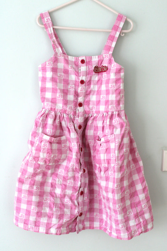 Barbie pink check dress