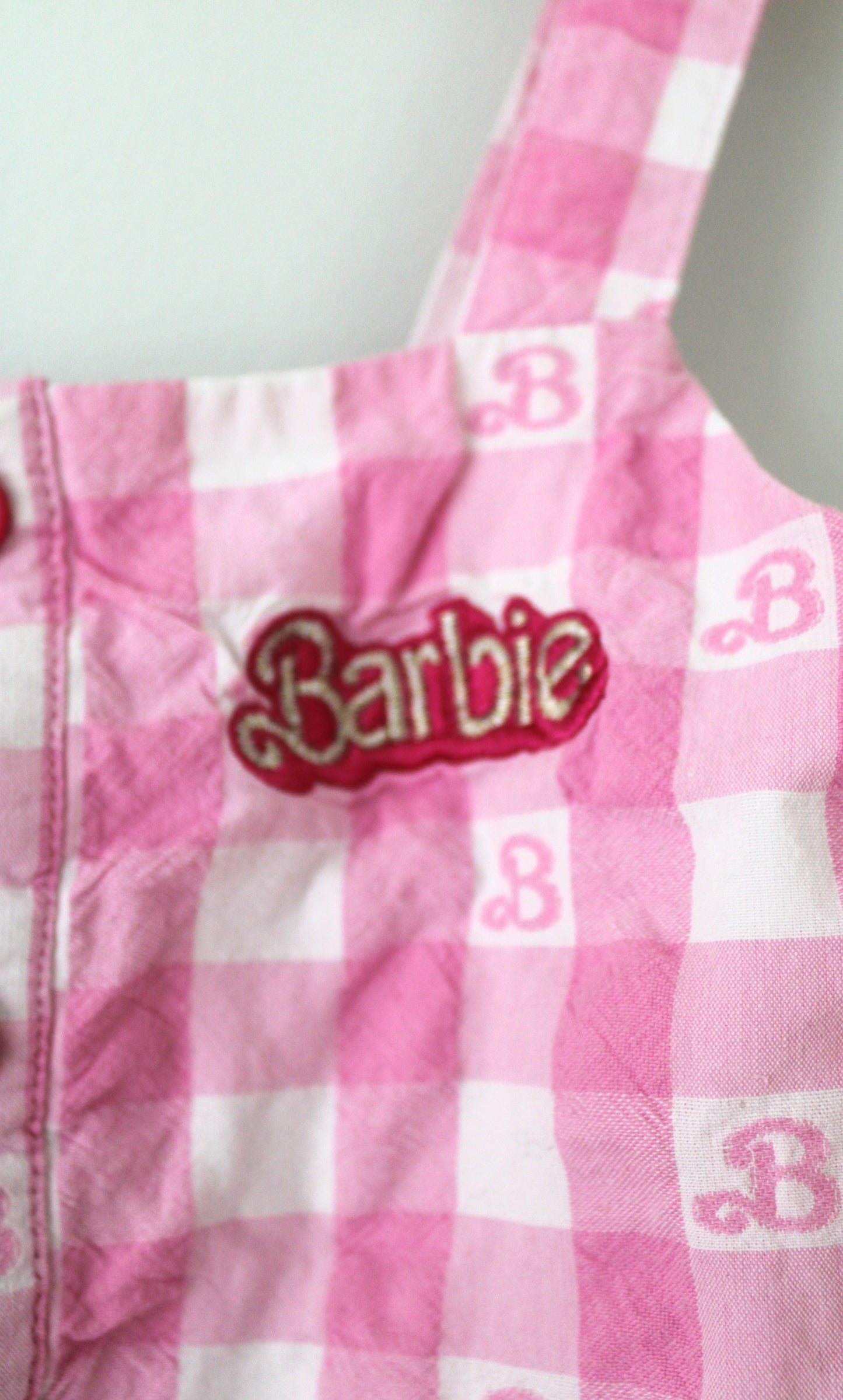 Barbie pink check dress