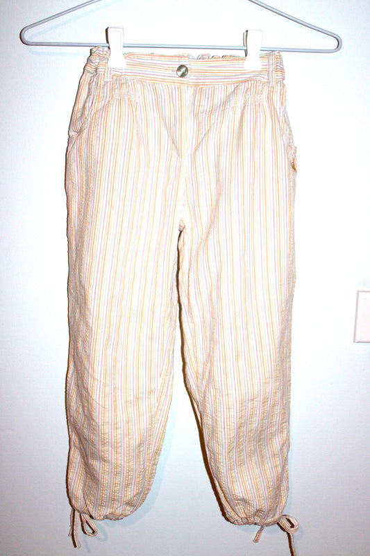 Jacardi multi-stripe seersucker pants