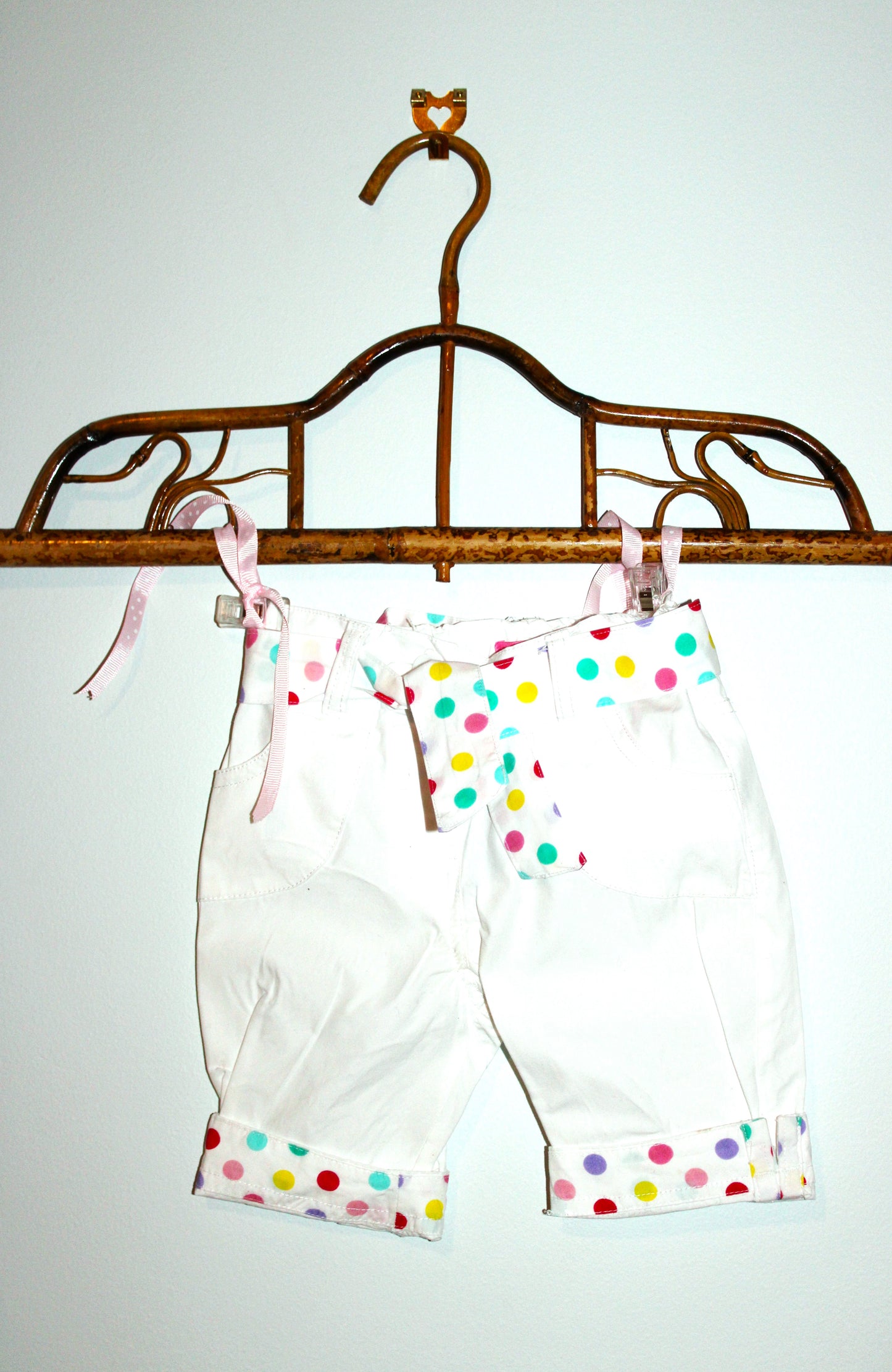 Minoti White/polka-dot pants