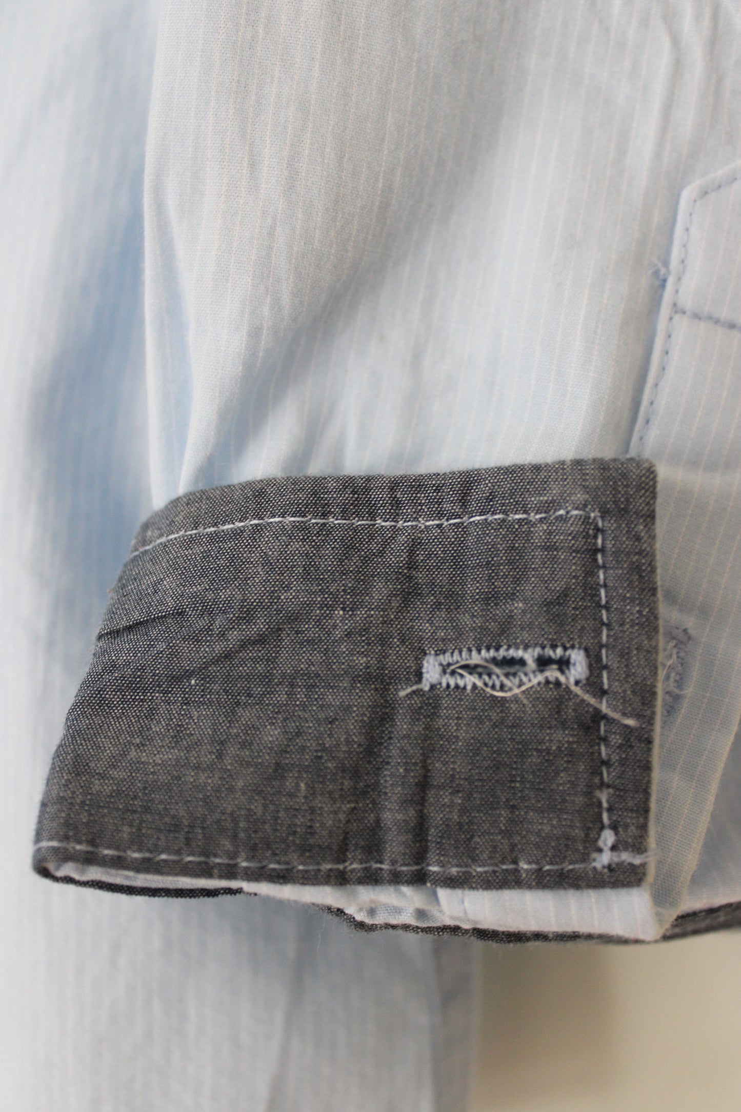 Morrissy Boy's blue/white stripe Shirt