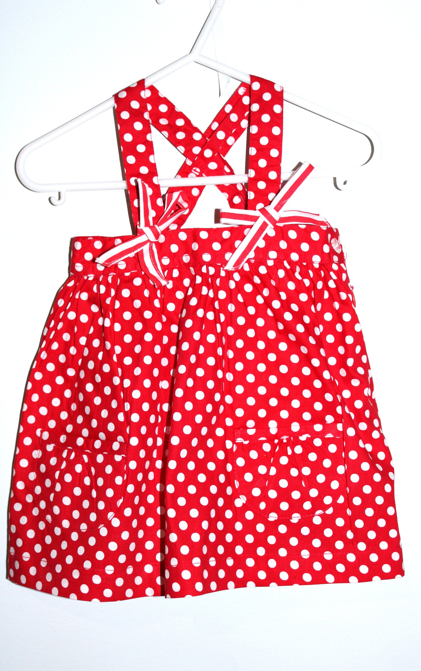 Oobi Baby's red spotted dress