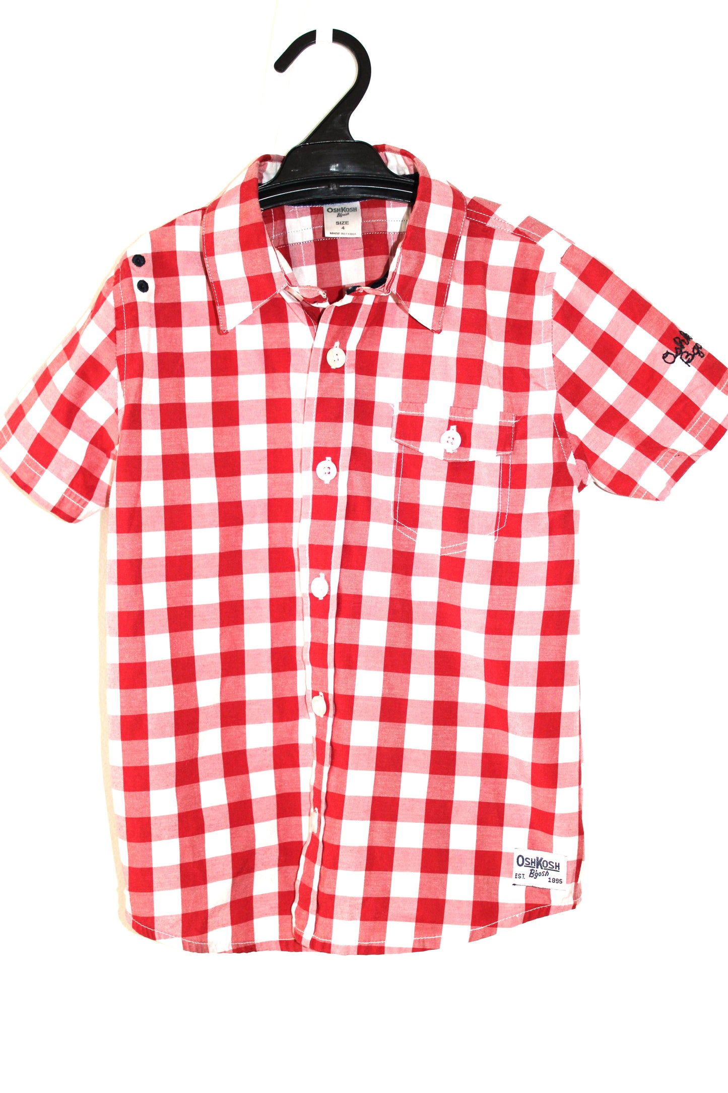 Oshkosh Boy's red check shirt