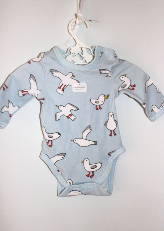 Country Road baby's seagull print romper