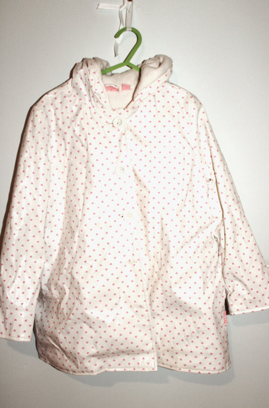 Sugar Possum pink & white patterned raincoat