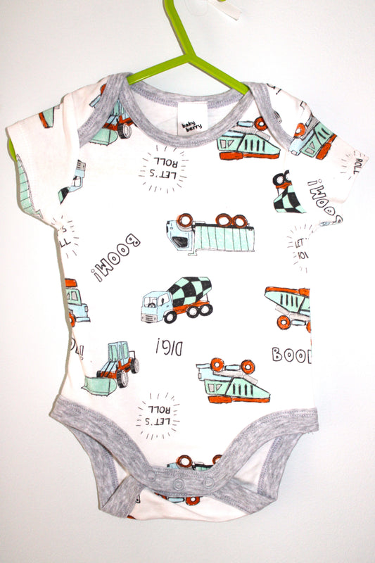 Baby Berry Truck patterned romper