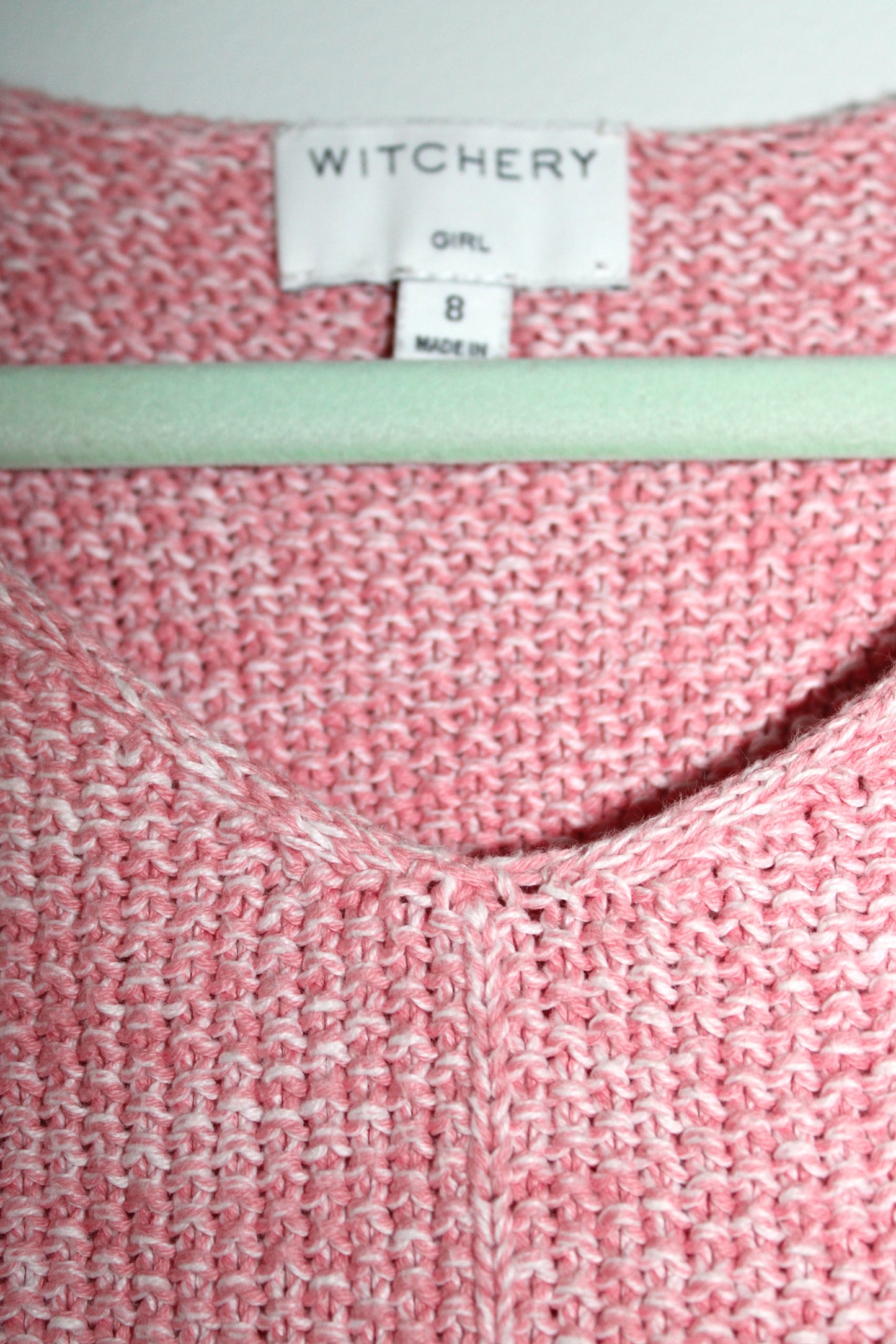 Witchery girl's Pink/white sweater