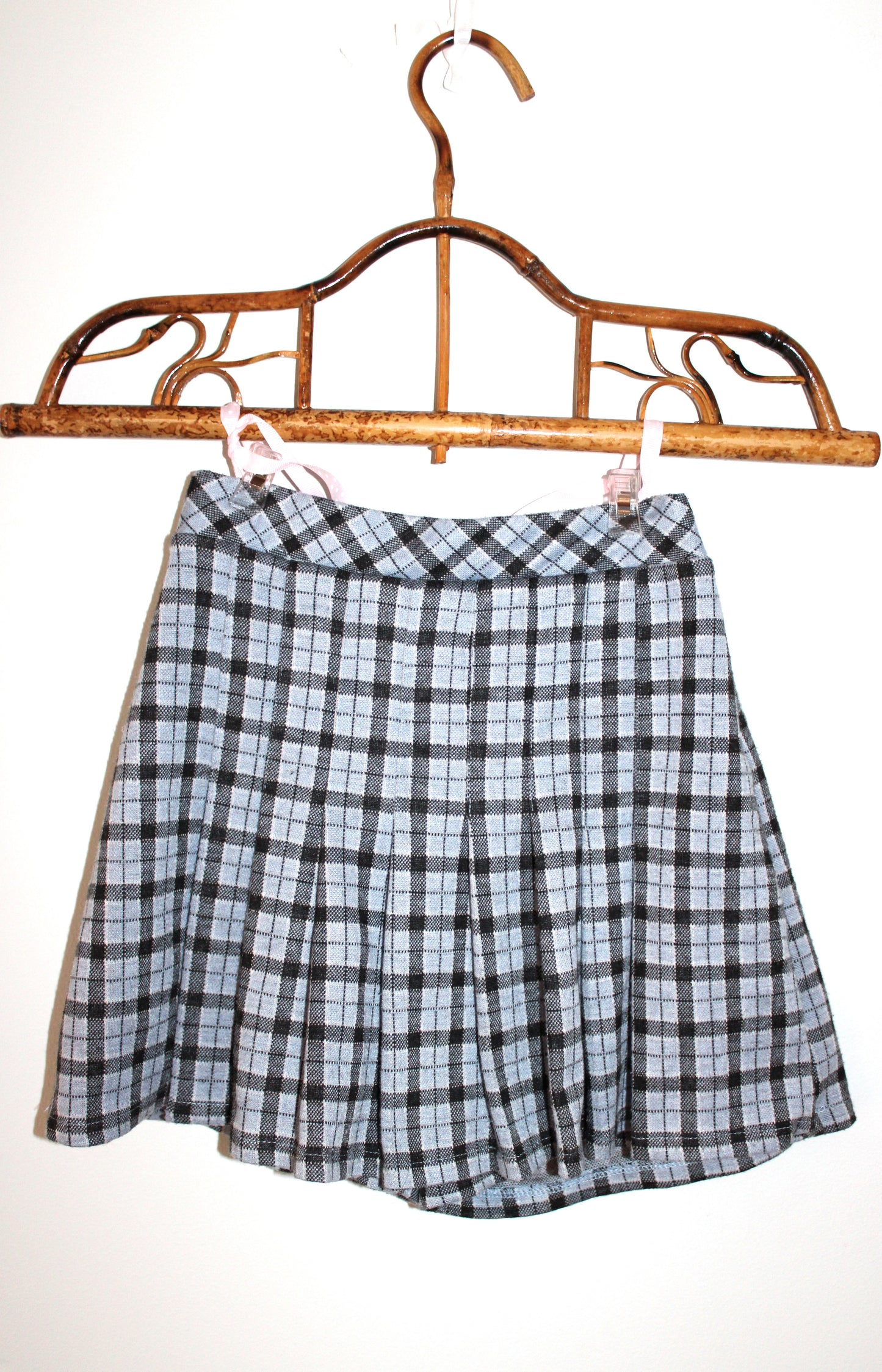 Zara blue tartan skort